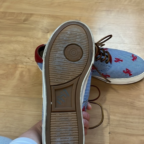 Polo Ralph Lauren Vaughn C Blue Gingham Lobster Deck Shoes size 9.5D - Picture 6 of 6